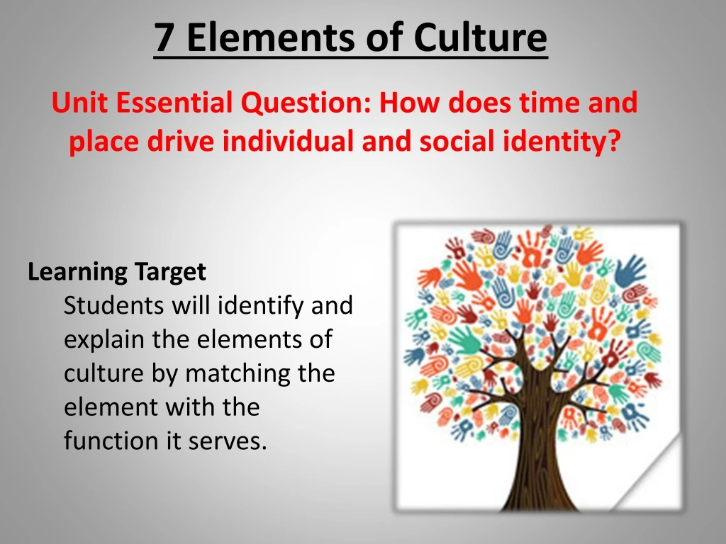 elements of culture presentation