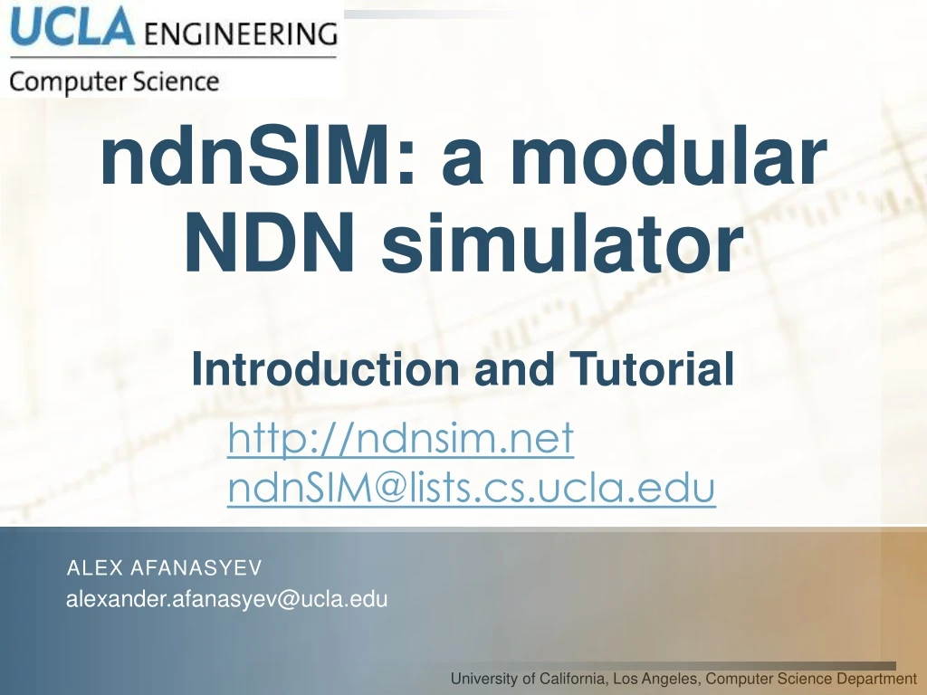 ndnsim a modular ndn simulator introduction and tutorial n.
