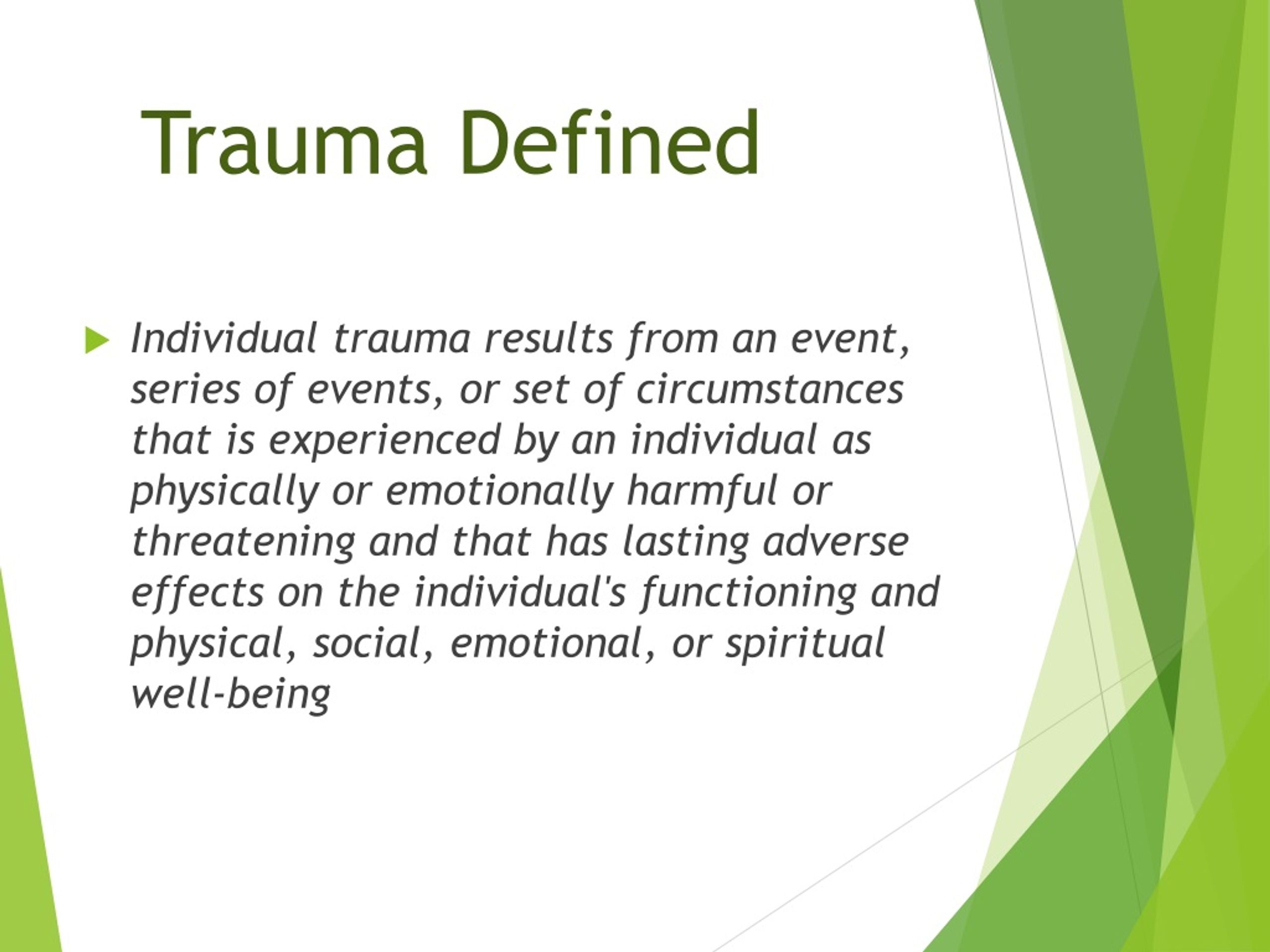 PPT Understanding And Implementing Trauma Informed Care PowerPoint 