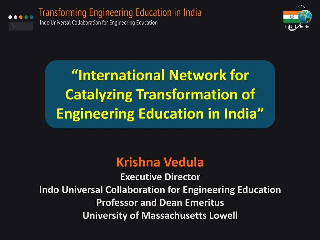 PPT - Transforming Engineering Education In India PowerPoint ...