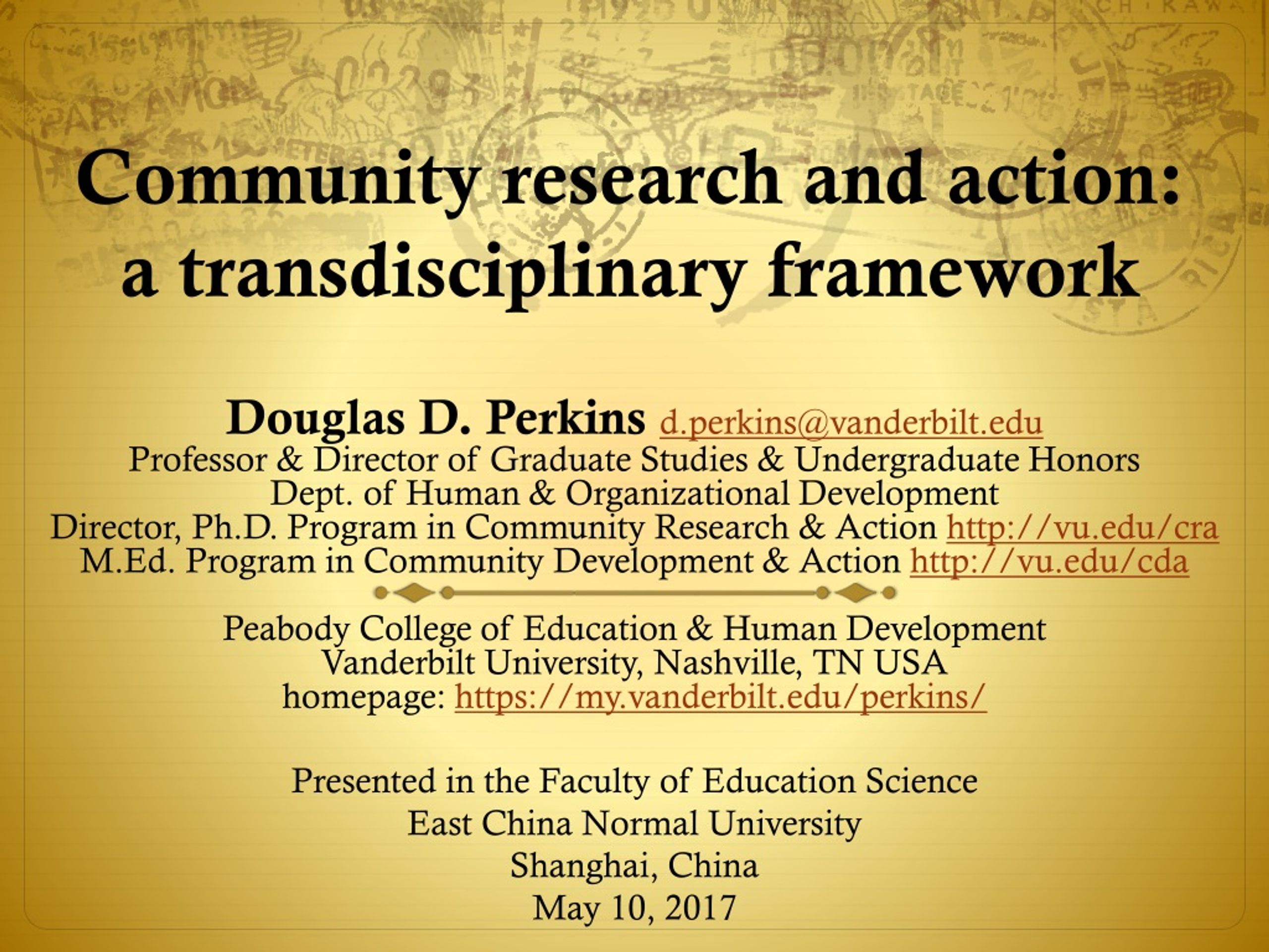 phd in community research and action