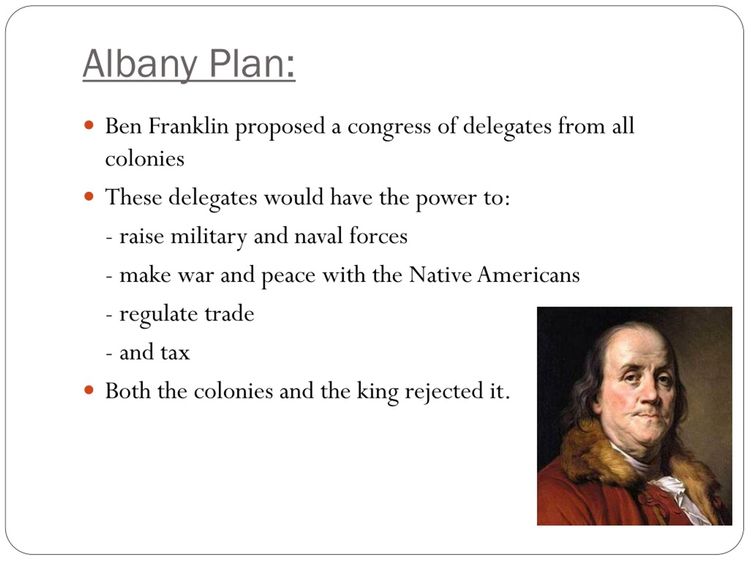 albany plan date