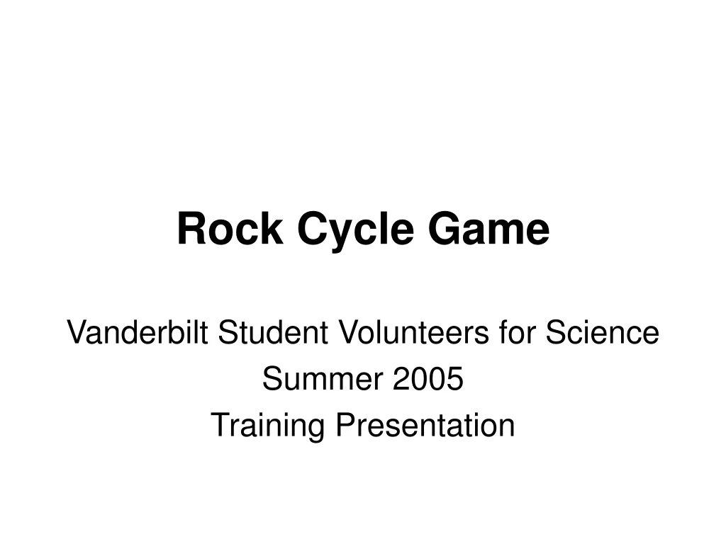 rock cycle game n.