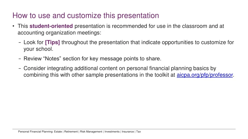 how to use and customize this presentation n.