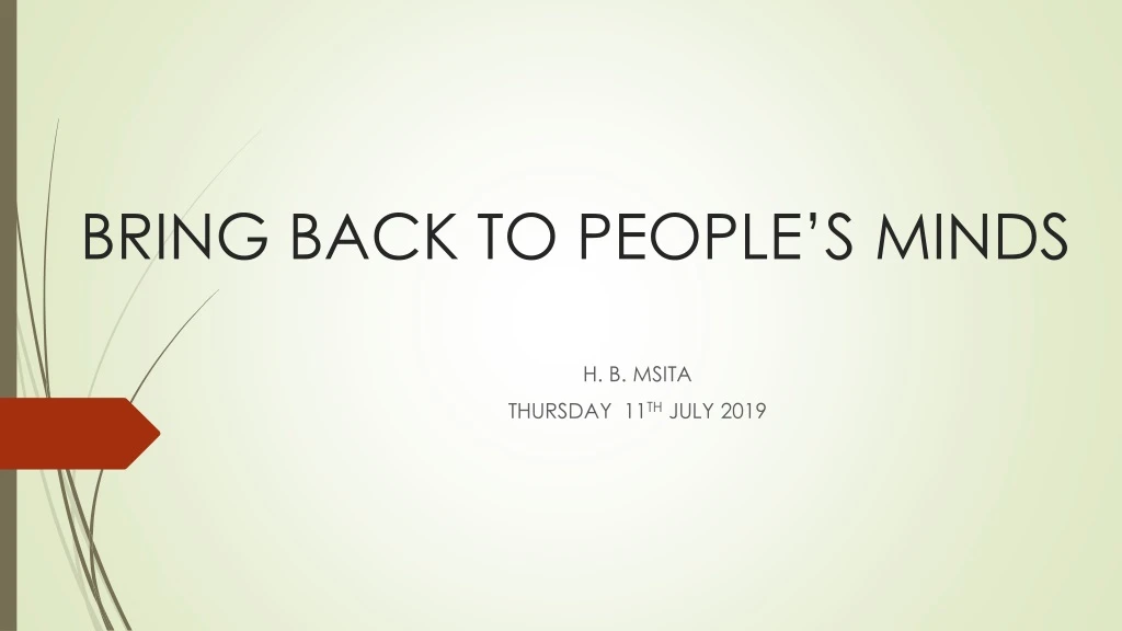 bring back to people s minds n.