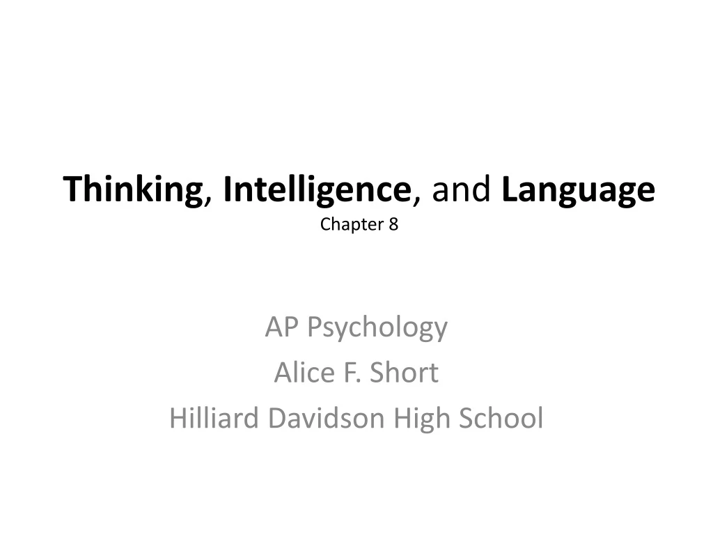thinking intelligence and l anguage chapter 8 n.