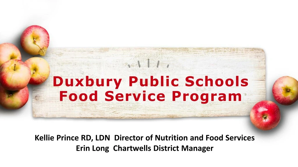 duxbury public schools food service program n.