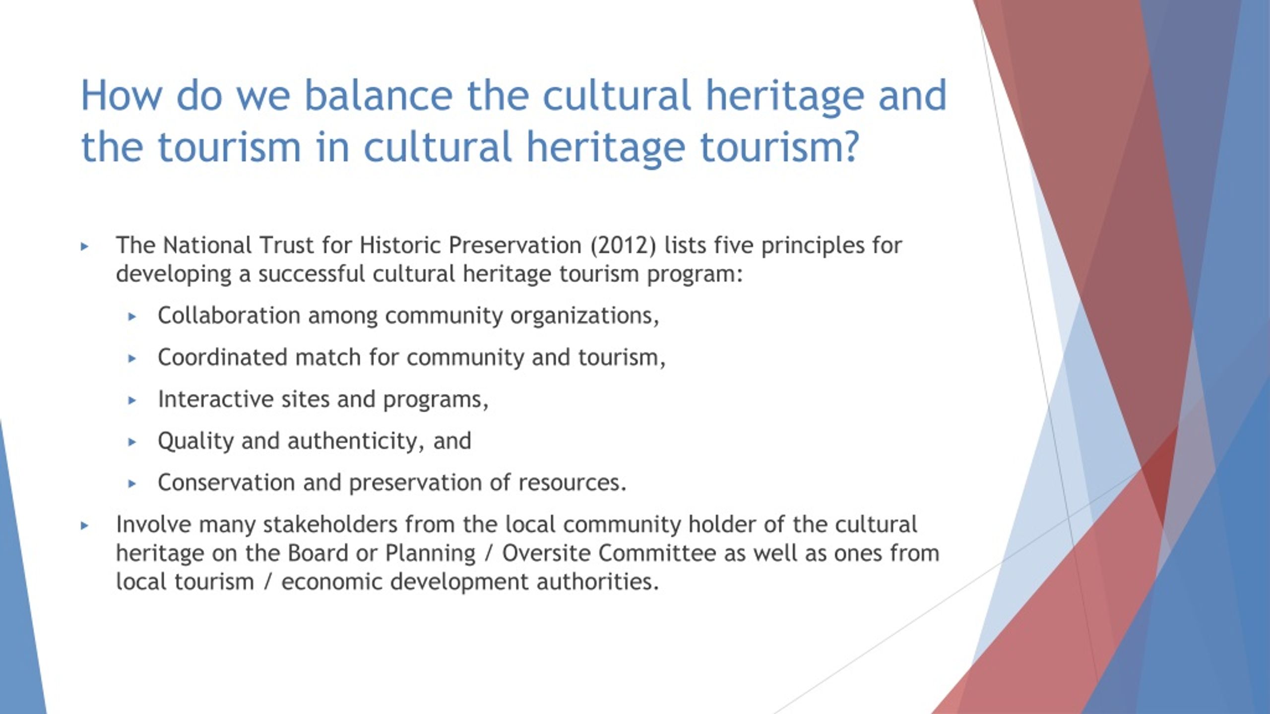 heritage tourism case study