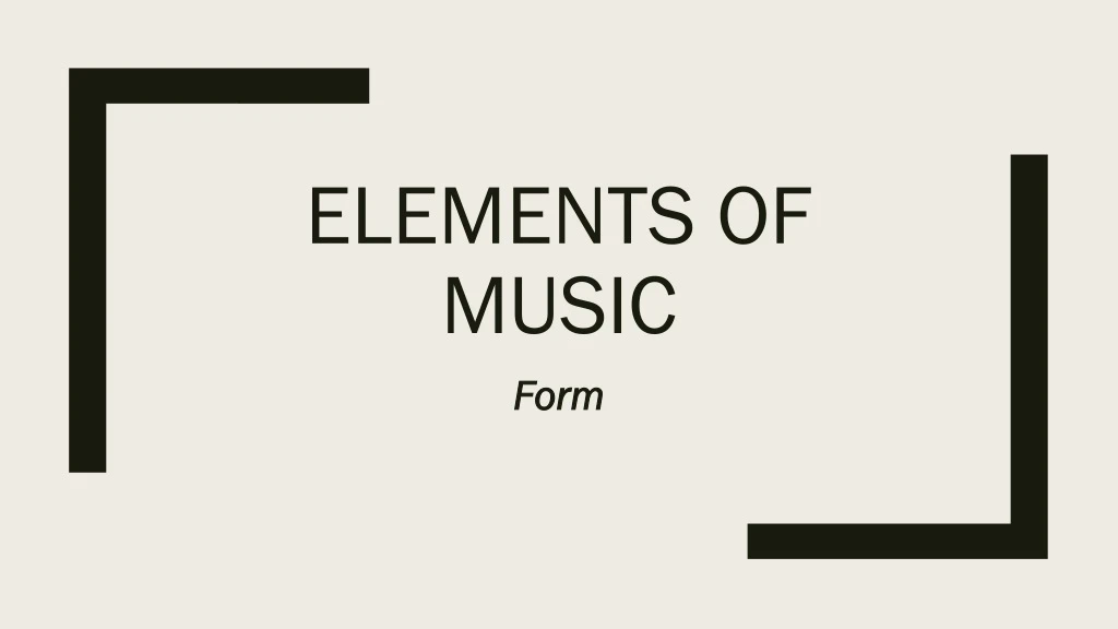 elements of music n.