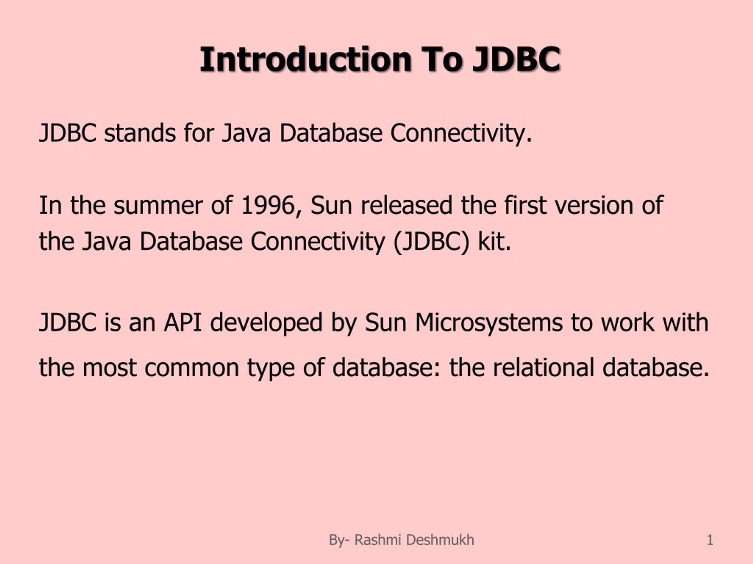 Ppt Introduction To Jdbc Powerpoint Presentation Free Download Id8785596 0921