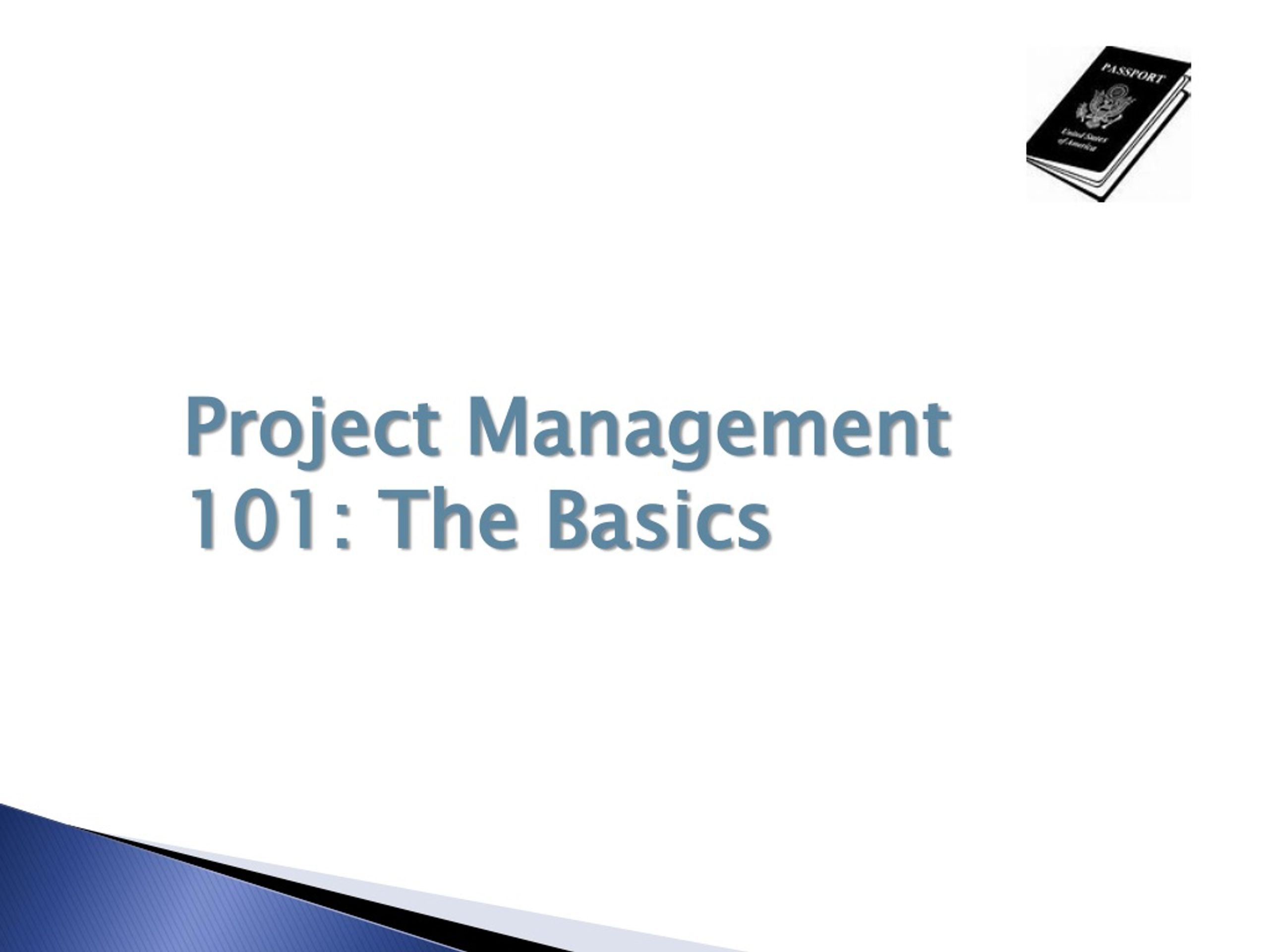 project management 101 presentation