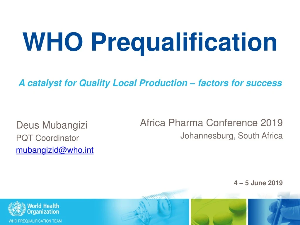 who prequalification n.