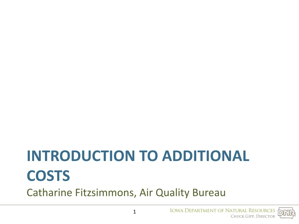 introduction to additional costs catharine fitzsimmons air quality bureau n.