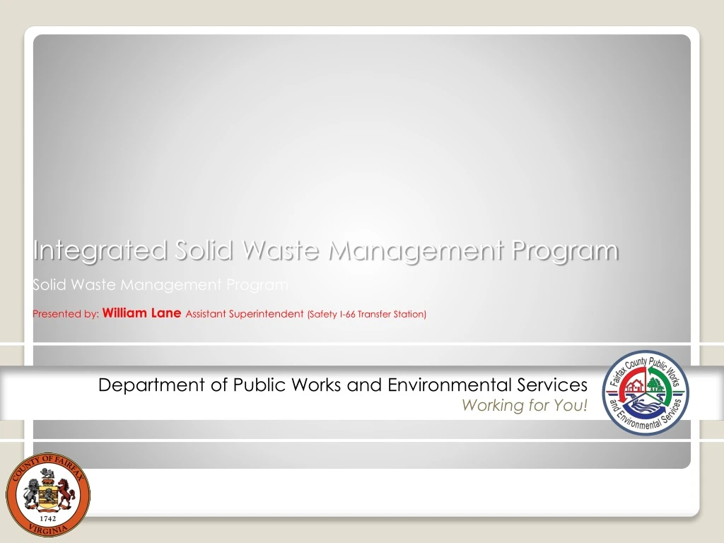 integrated solid waste management program n.