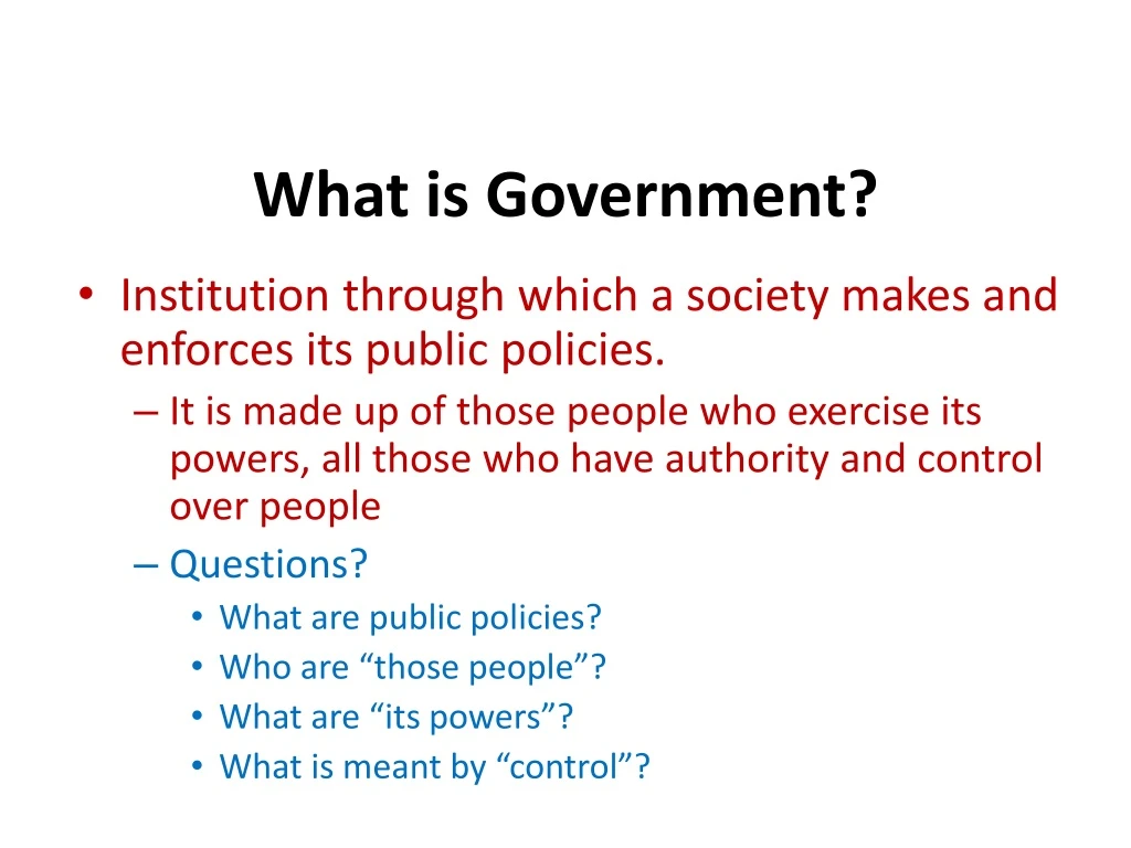 presentation of what is government