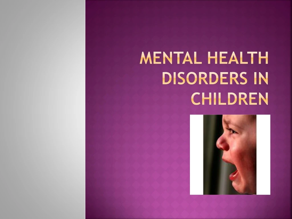 presentation on children's mental health