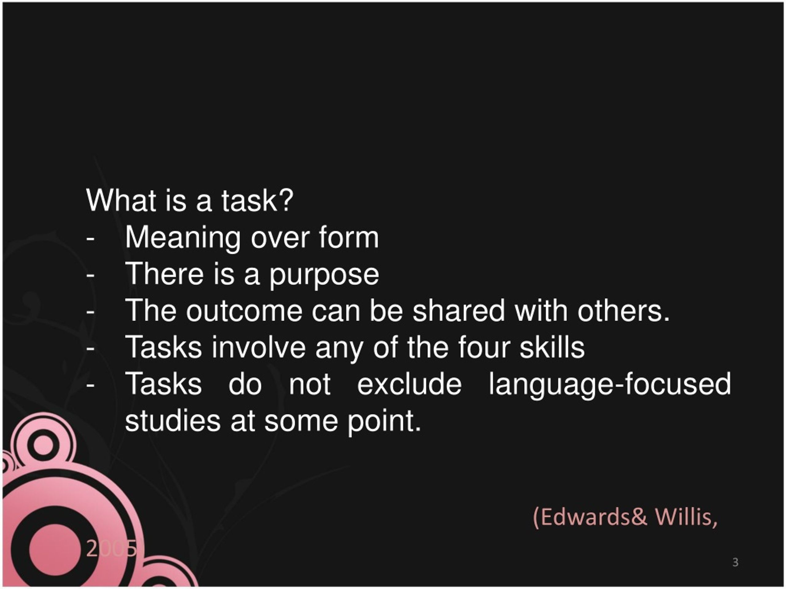 task meaning in education