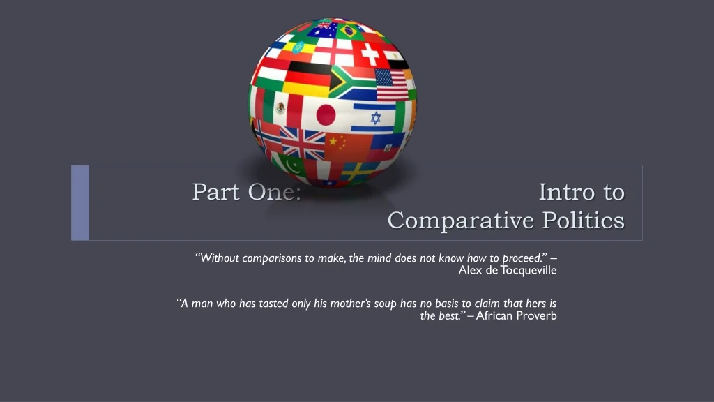 part one intro to comparative politics n.