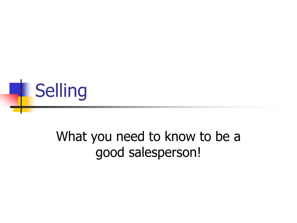 selling n.