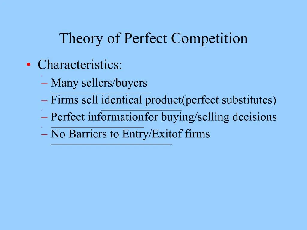 PPT - Theory Of Perfect Competition PowerPoint Presentation, Free ...