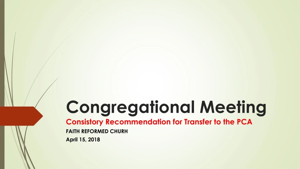 congregational meeting n.