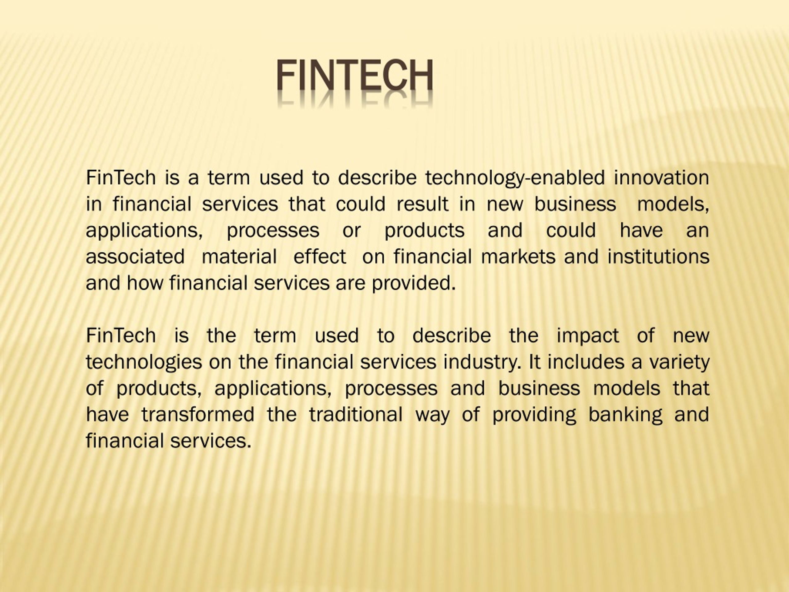 PPT - Digitalisation , FinTech Impact And Regulation PowerPoint ...