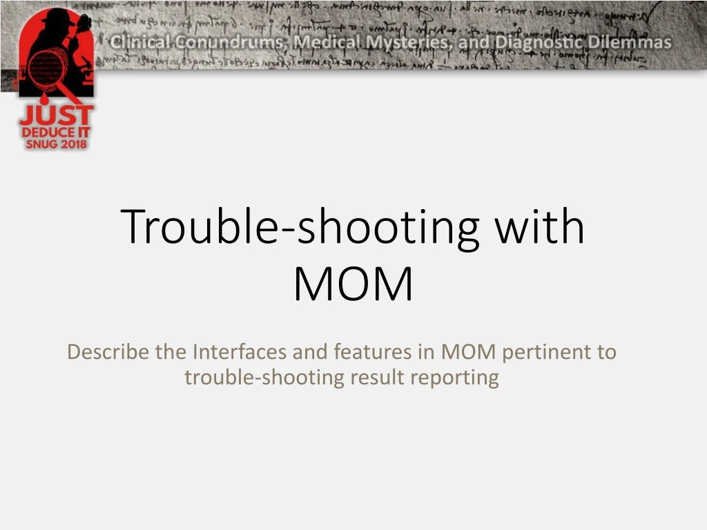 trouble shooting with mom n.