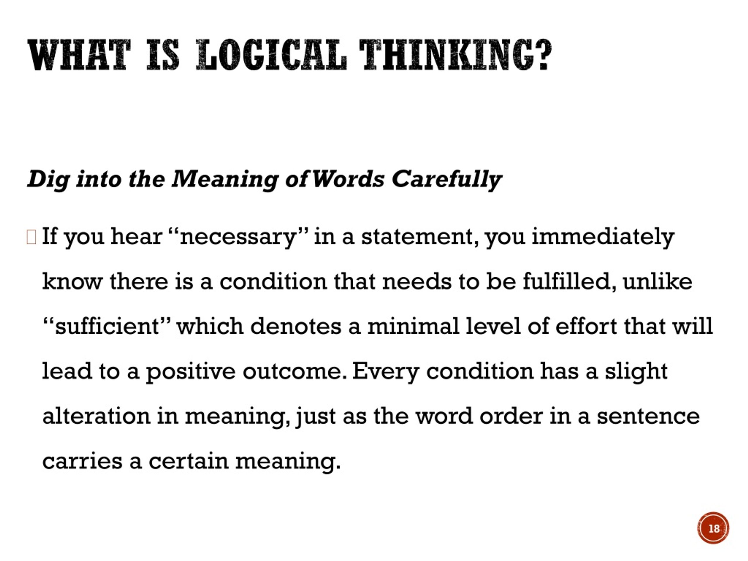 define logical thinking in education