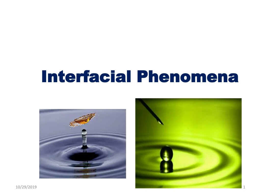 interfacial phenomena n.