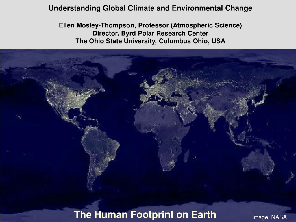 the human footprint on earth n.