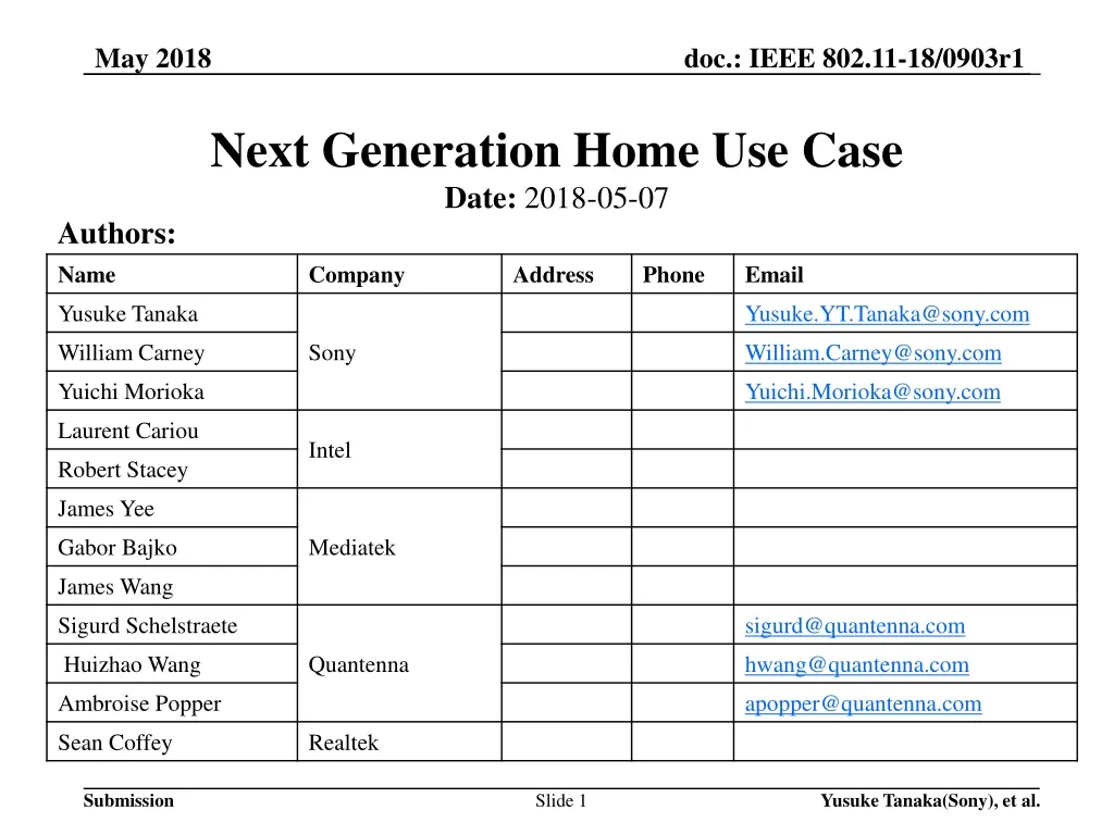 next generation home use case n.