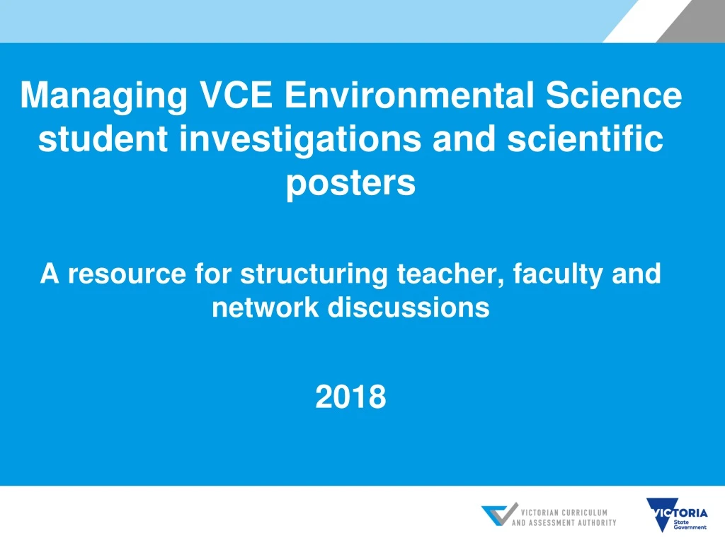 managing vce environmental science student n.