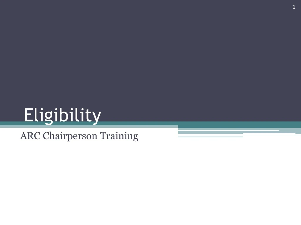 eligibility n.
