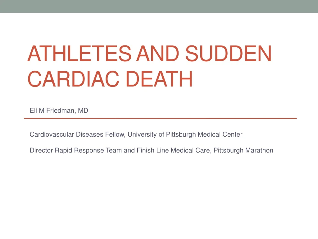 PPT - Athletes And Sudden Cardiac Death PowerPoint Presentation, Free ...