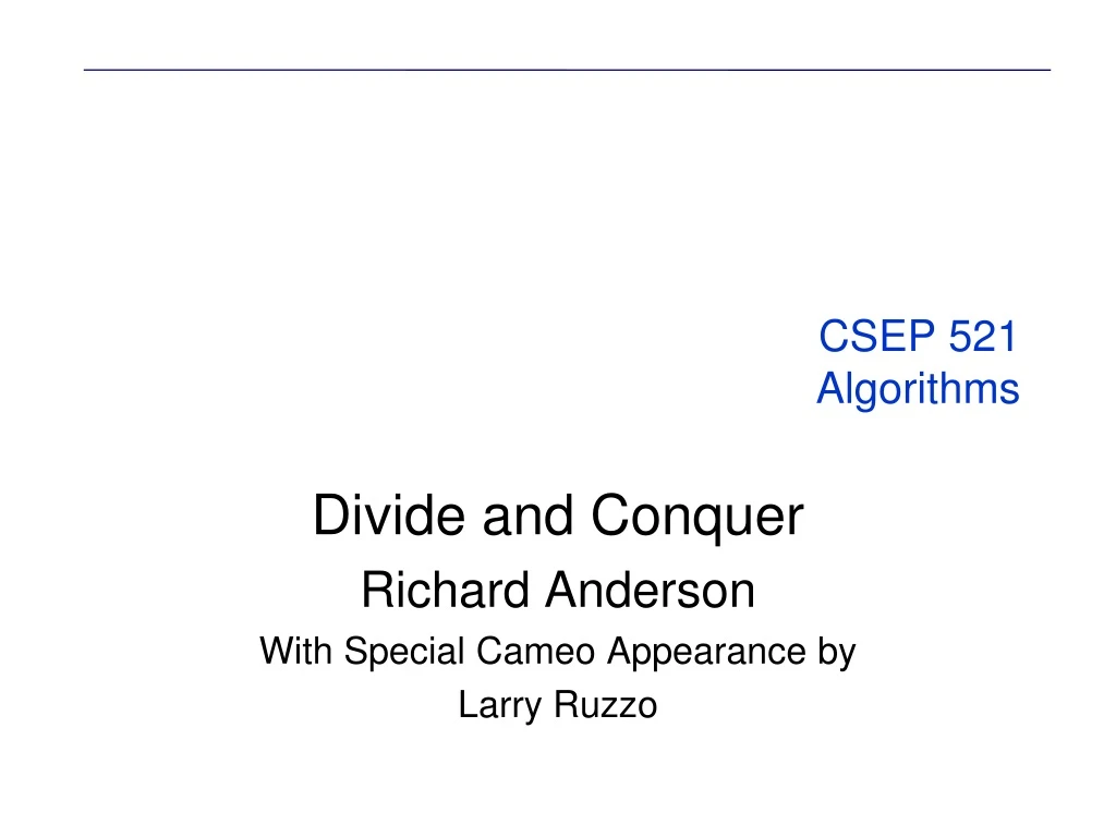 csep 521 algorithms n.