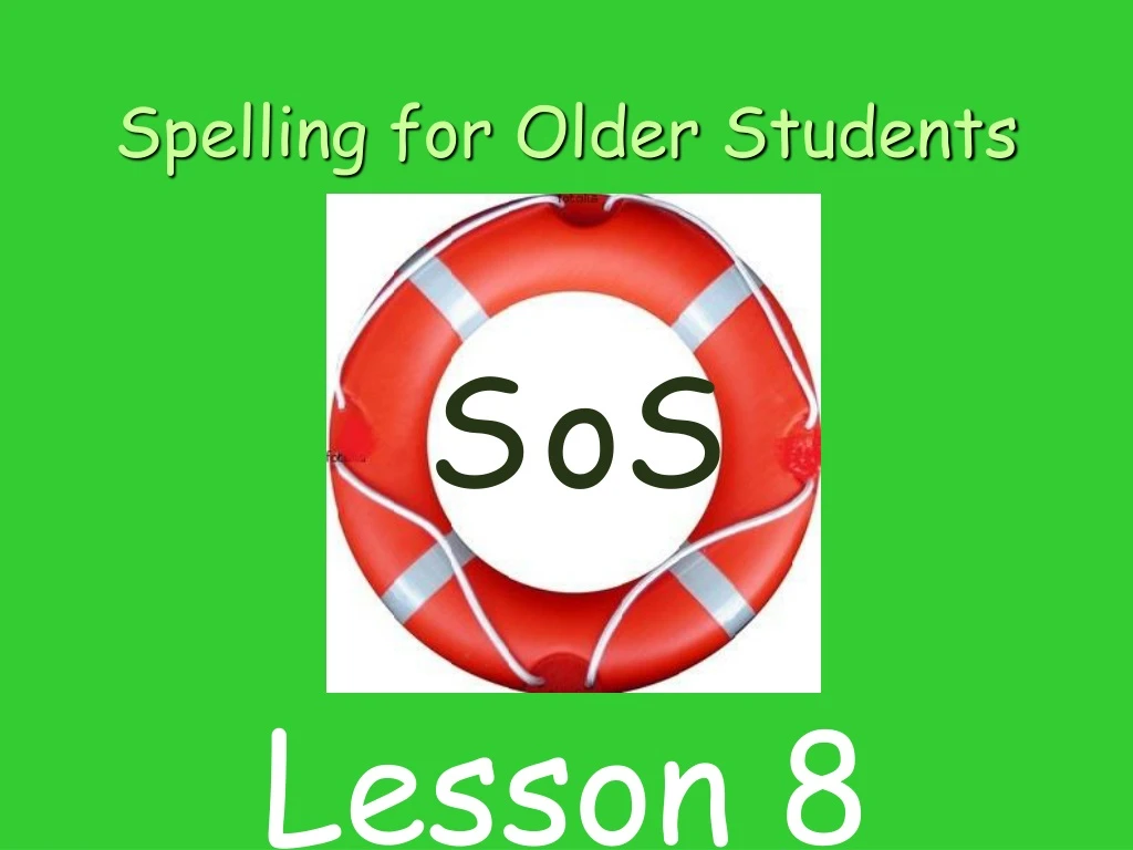 spelling for older students n.