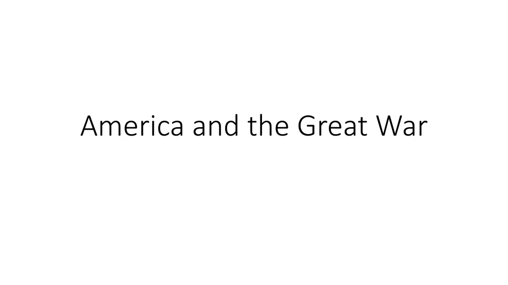 america and the great war n.