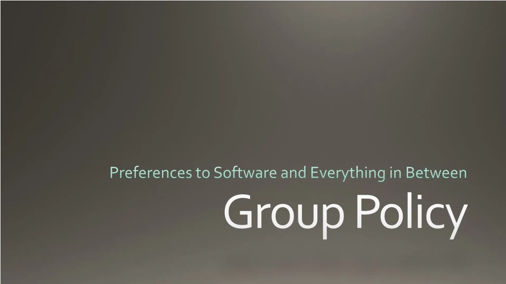 preferences to software and everything in between n.