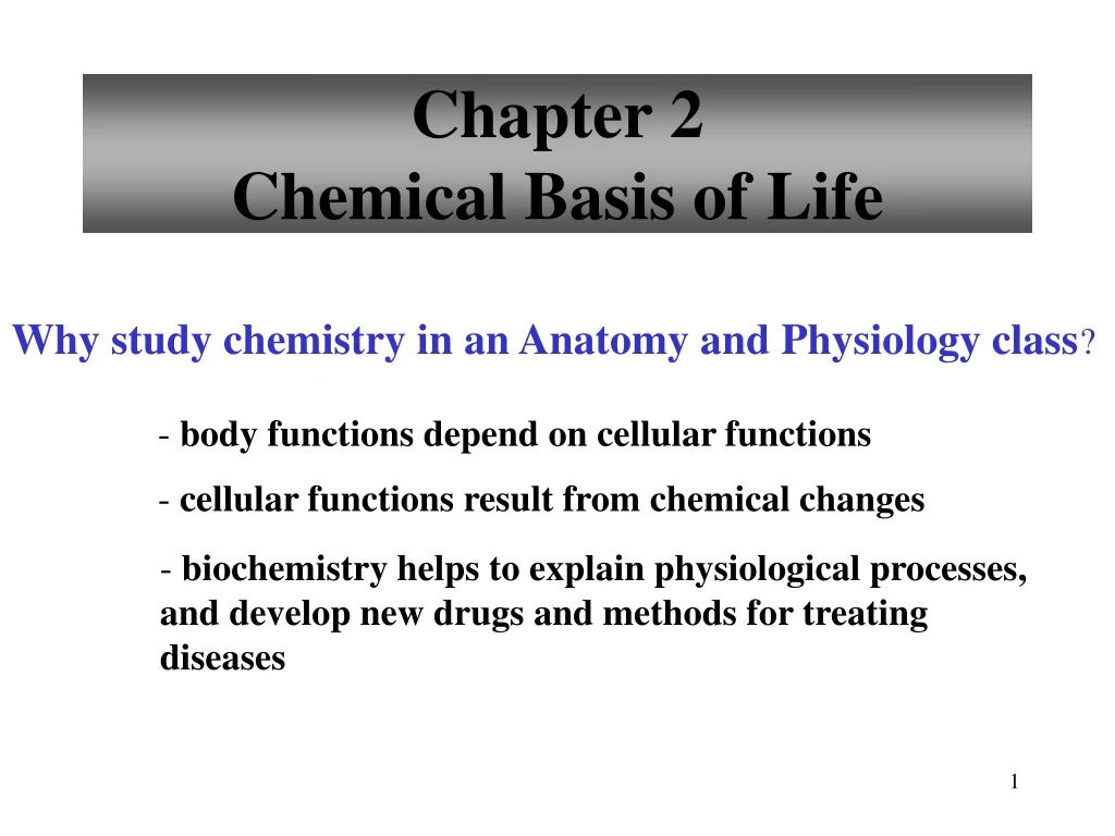 PPT - Chapter 2 Chemical Basis Of Life PowerPoint Presentation, Free ...