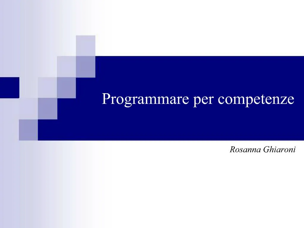 PPT - Programmare Per Competenze PowerPoint Presentation, Free Download ...