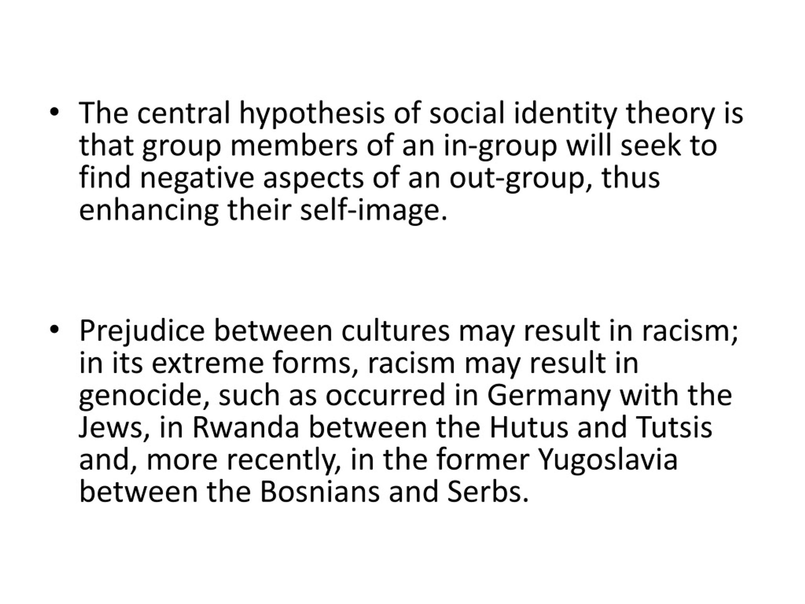 identity hypothesis