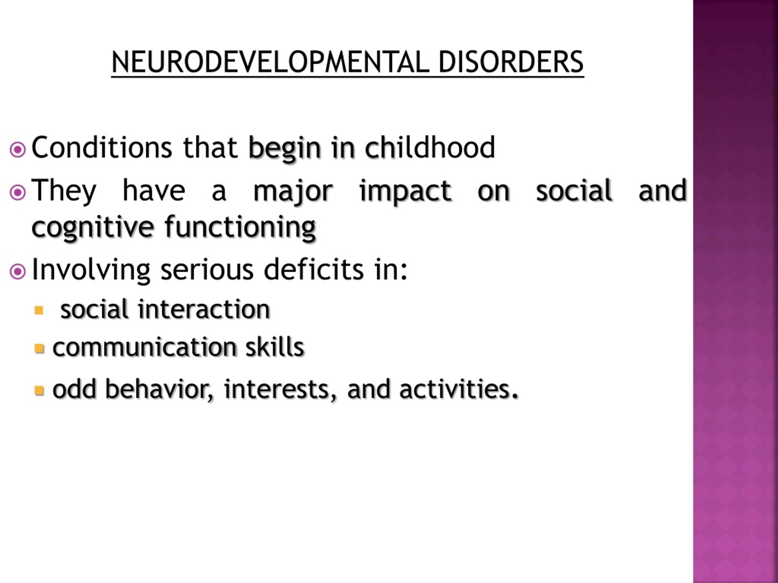 PPT - NEURODEVELOPMENTAL DISORDERS CHAPTER 5 PowerPoint Presentation ...