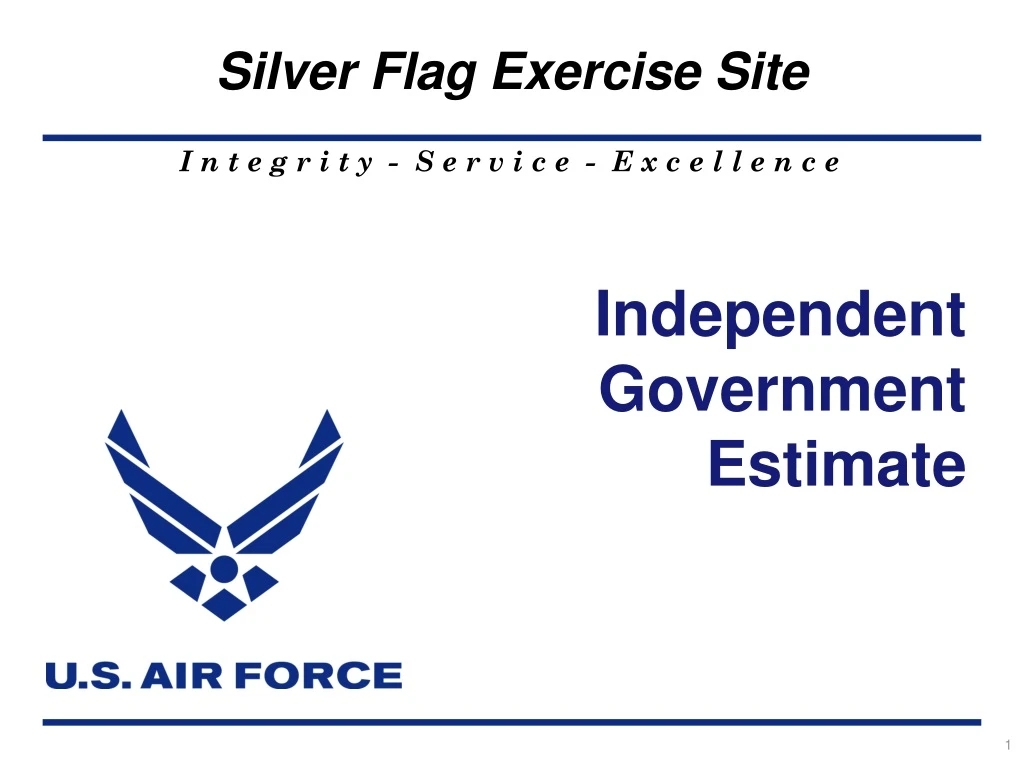 independent government estimate n.