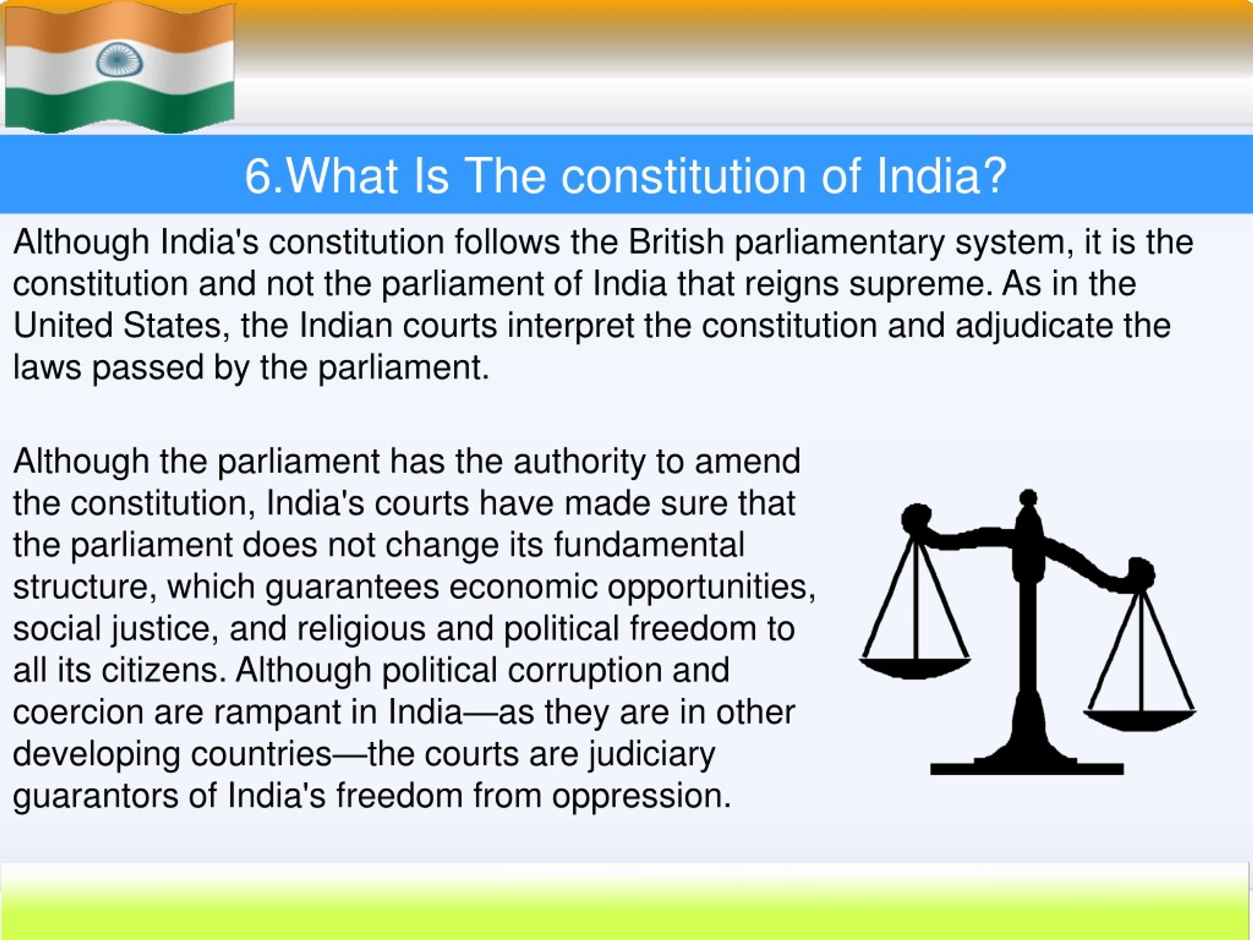 PPT - INDIAN CONSTITUTION PowerPoint Presentation, Free Download - ID ...