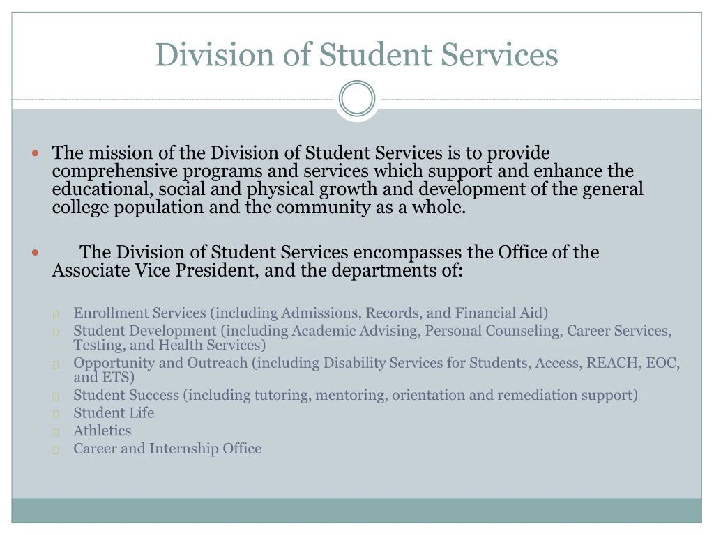 division of student services n.