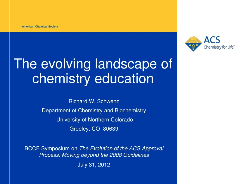 PPT - The evolving landscape of chemistry education PowerPoint Presentation - ID:8799241