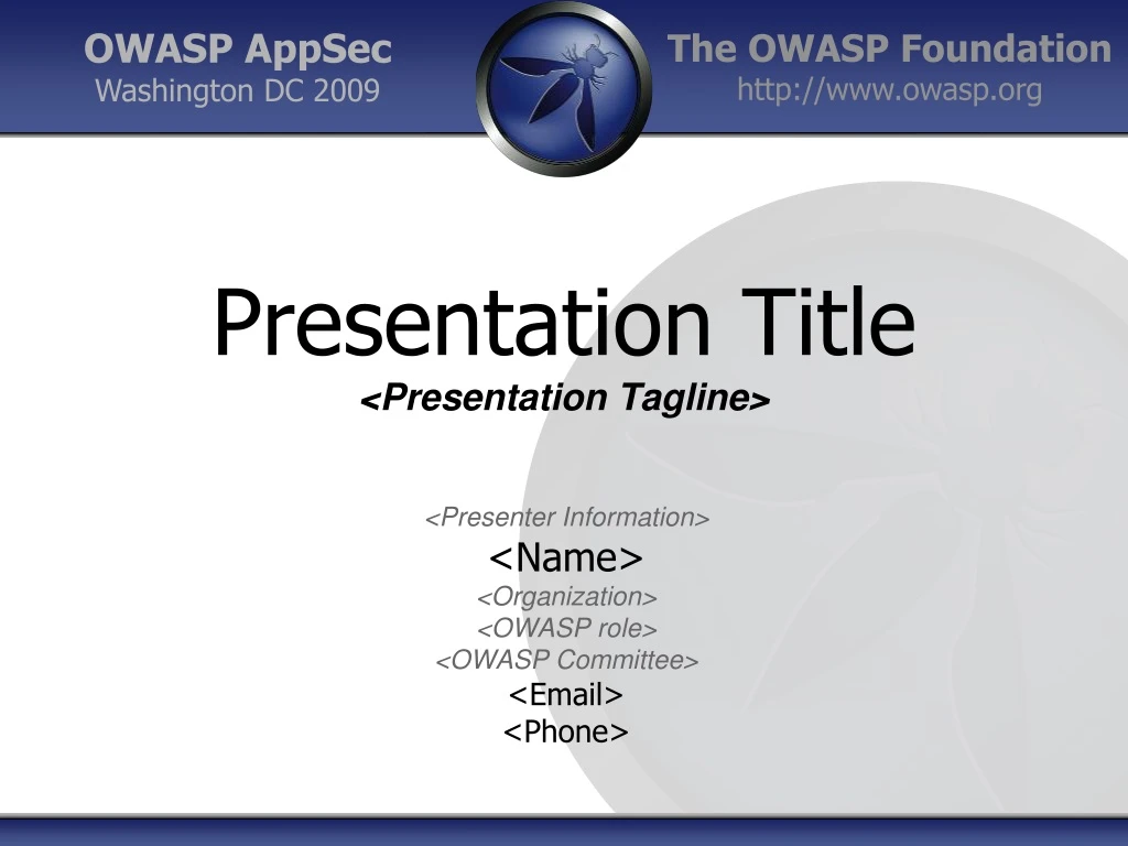 what is a presentation tagline