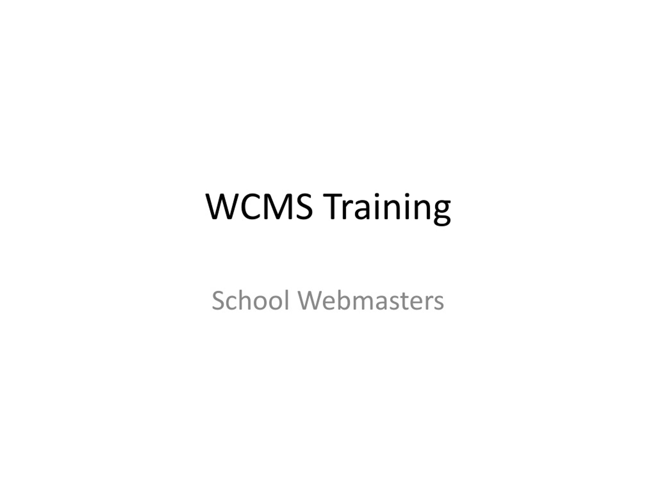 Wcms - Demo CMS