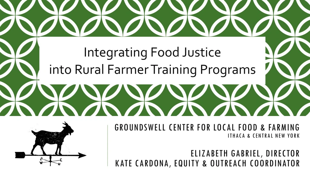 integrating food justice into rural farmer training programs n.