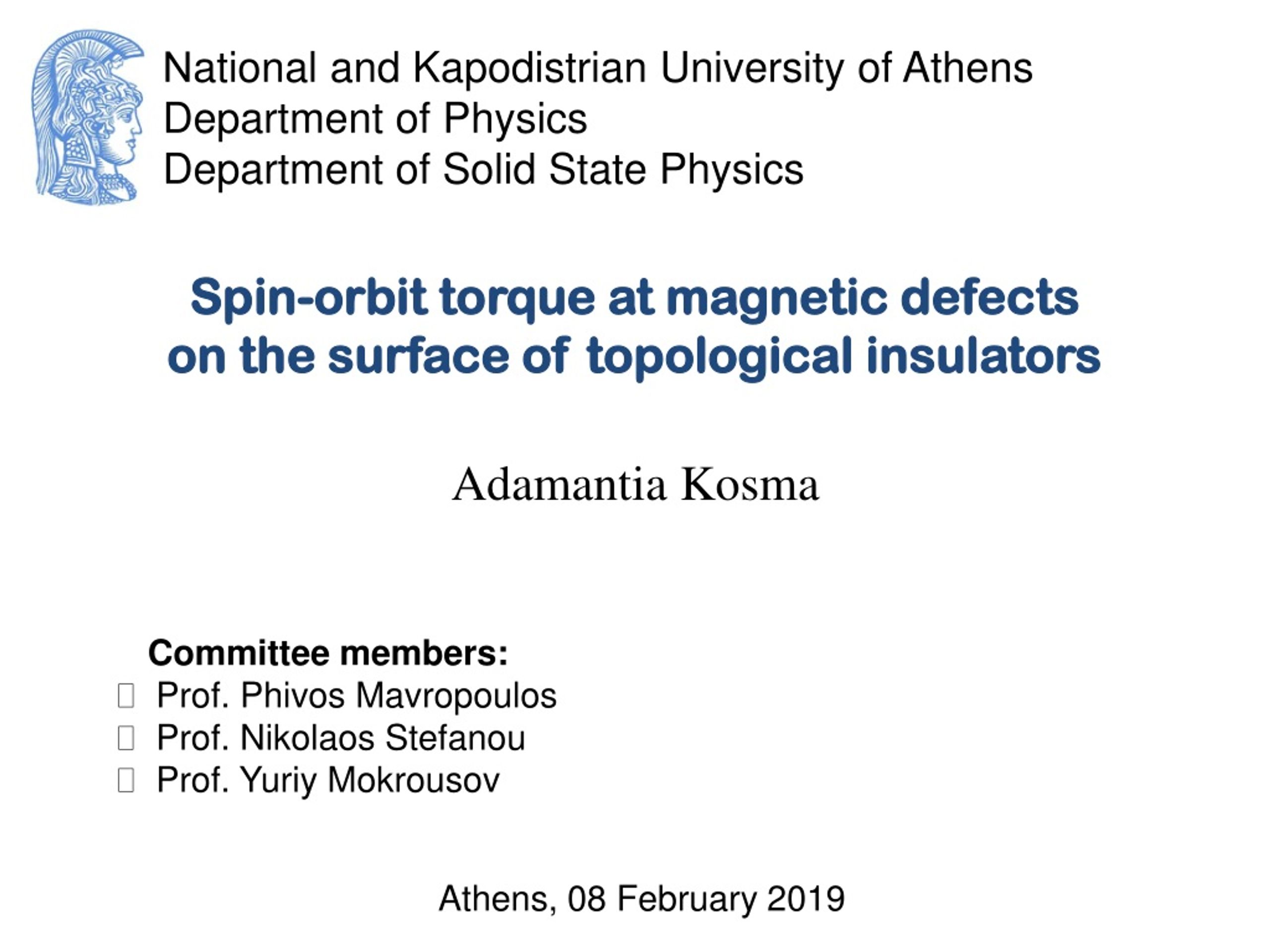 PPT - Spin-orbit Torque At Magnetic Defects On The Surface Of ...